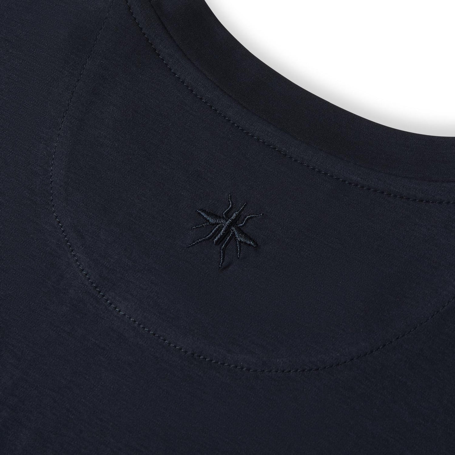 Plain Mercerised T Shirt - Navy