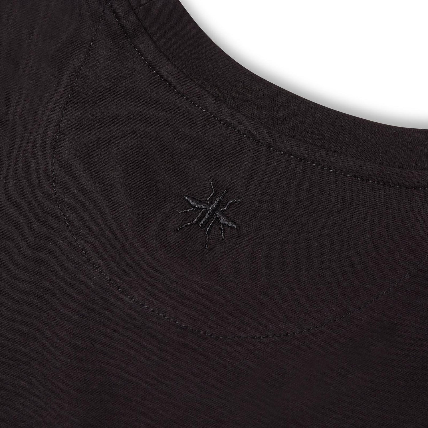 Plain Mercerised T Shirt - Black
