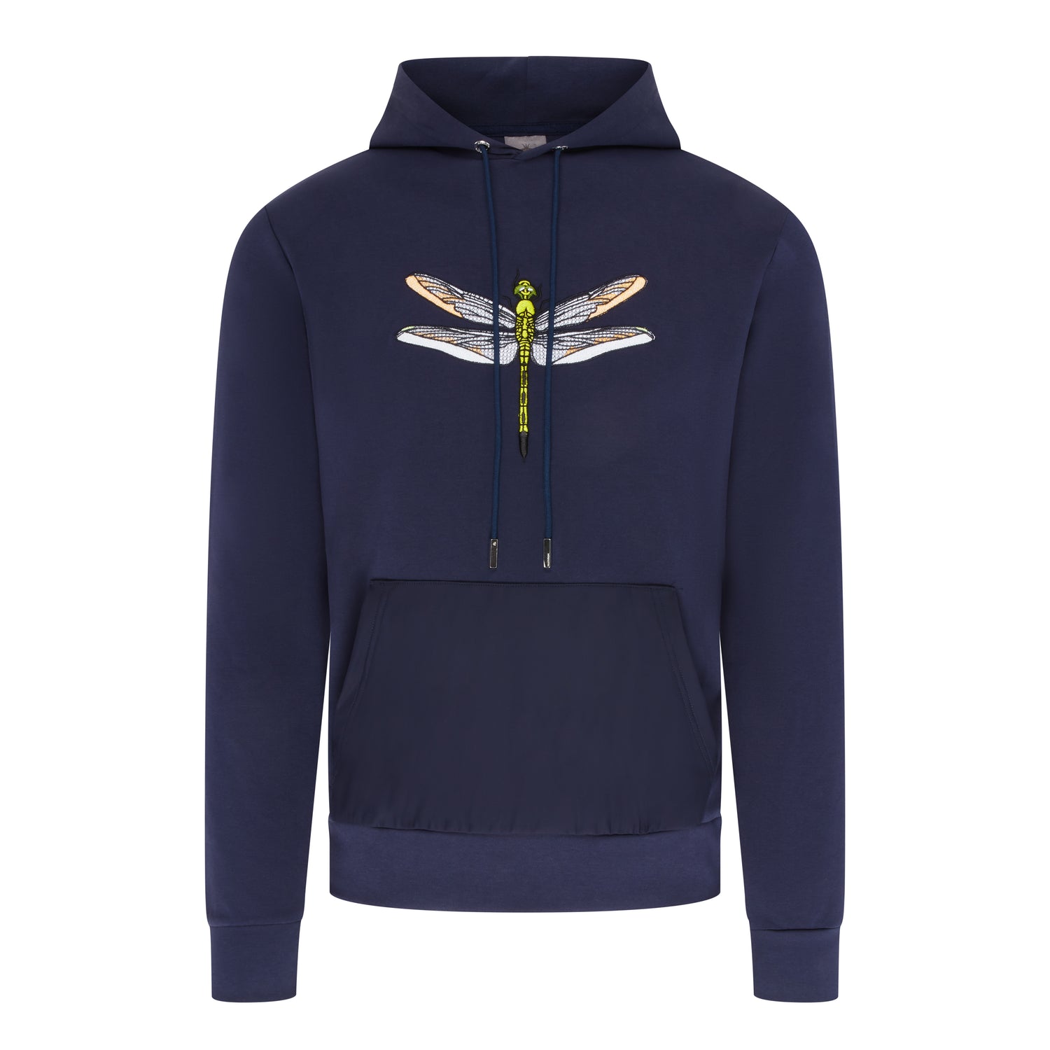 Dragonfly Embroidery Hoodie - Navy