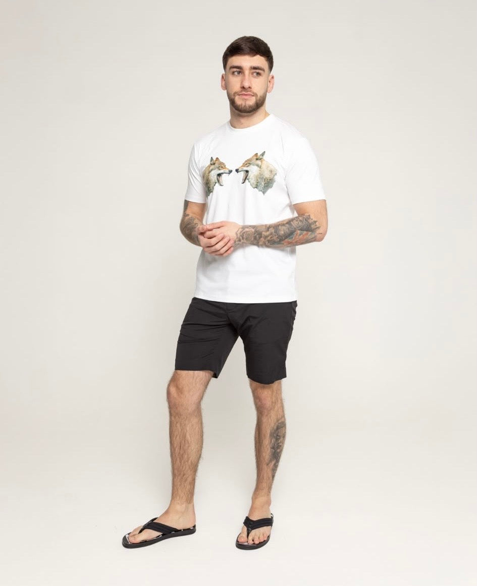 Wolves Graphic T Shirt - White