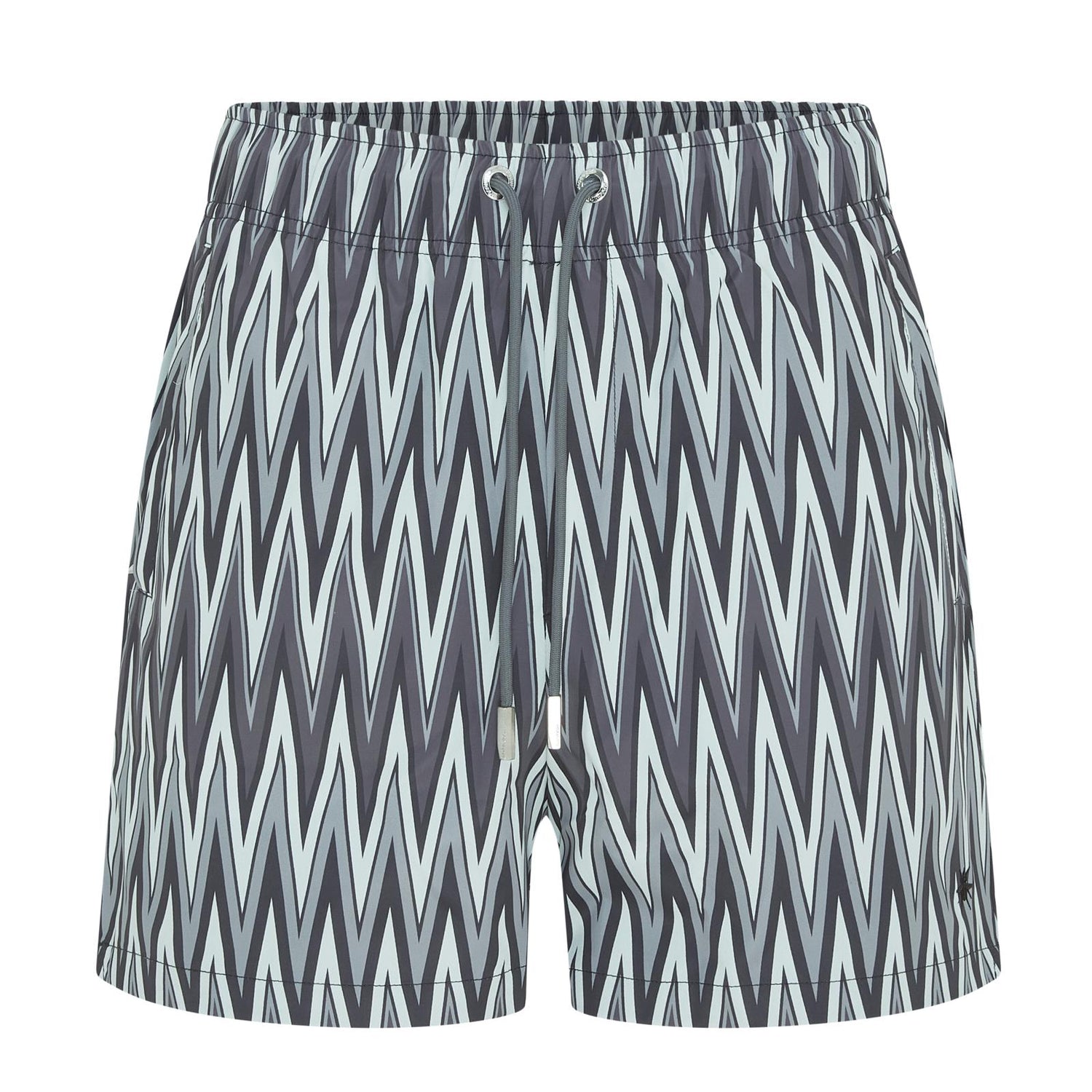 Zig Zag Shorts - Grey & White