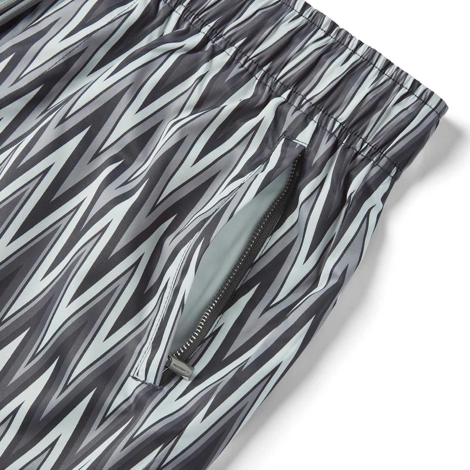 Zig Zag Shorts - Grey & White