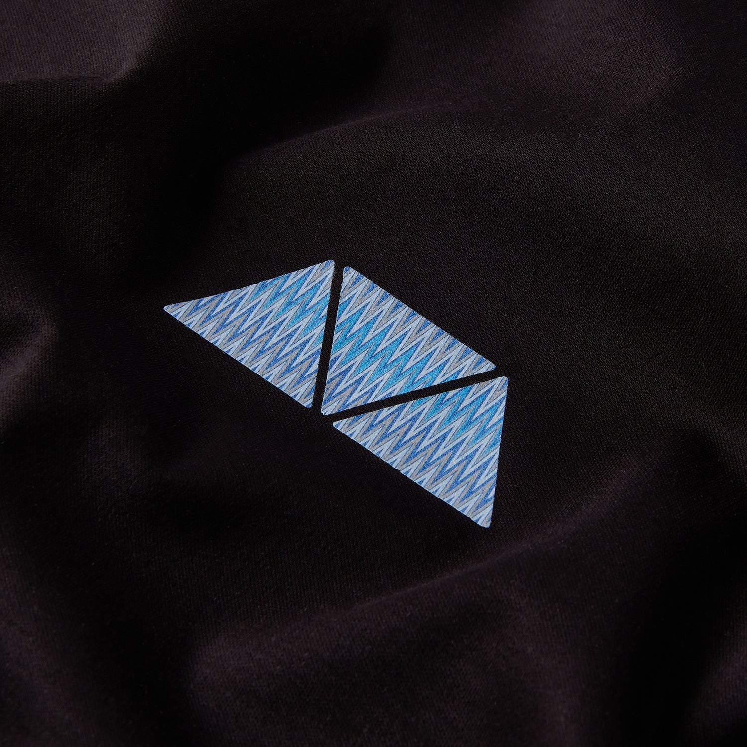 Azure Triangle T Shirt - Black/ Blue Triangle
