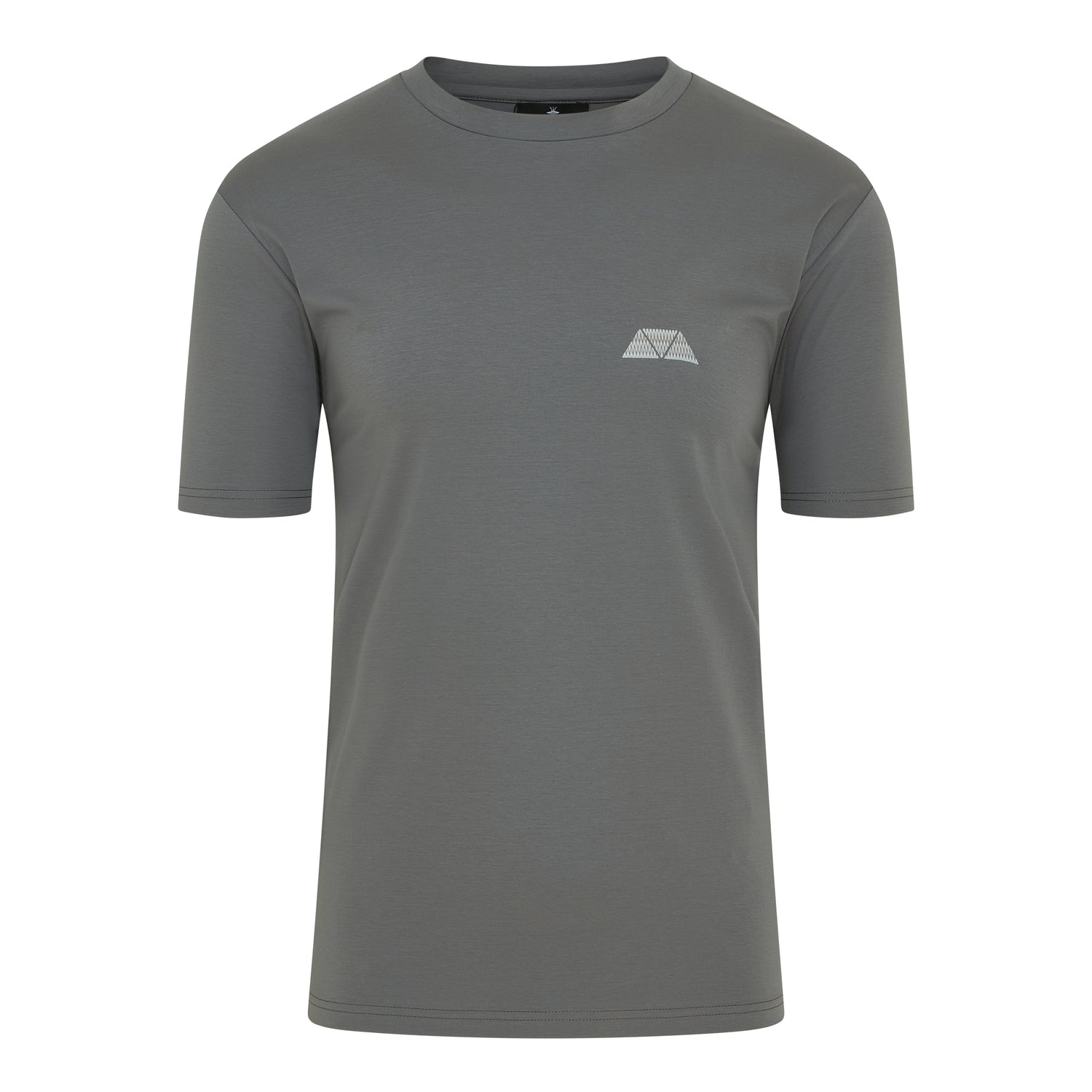 Azure Triangle T Shirt - Grey/ Grey Triangle