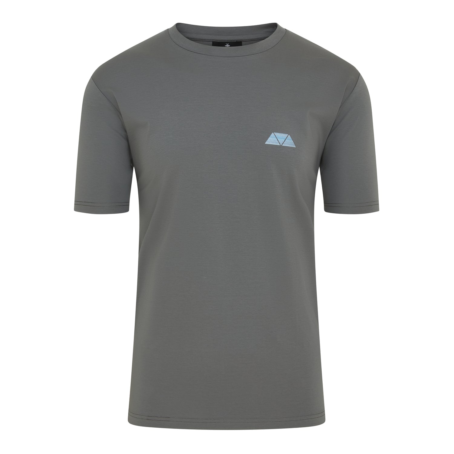 Azure Triangle T Shirt - Grey/ Blue Triangle