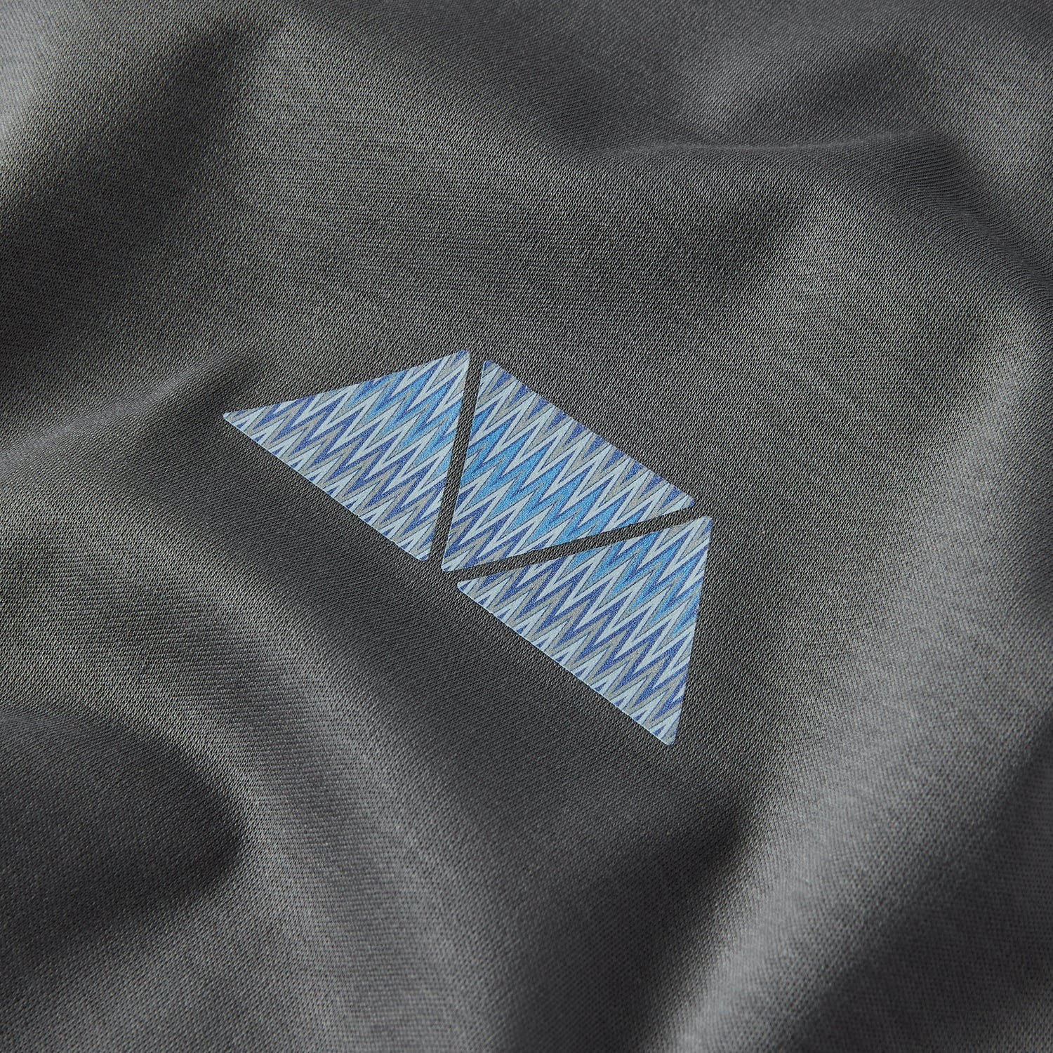 Azure Triangle T Shirt - Grey/ Blue Triangle