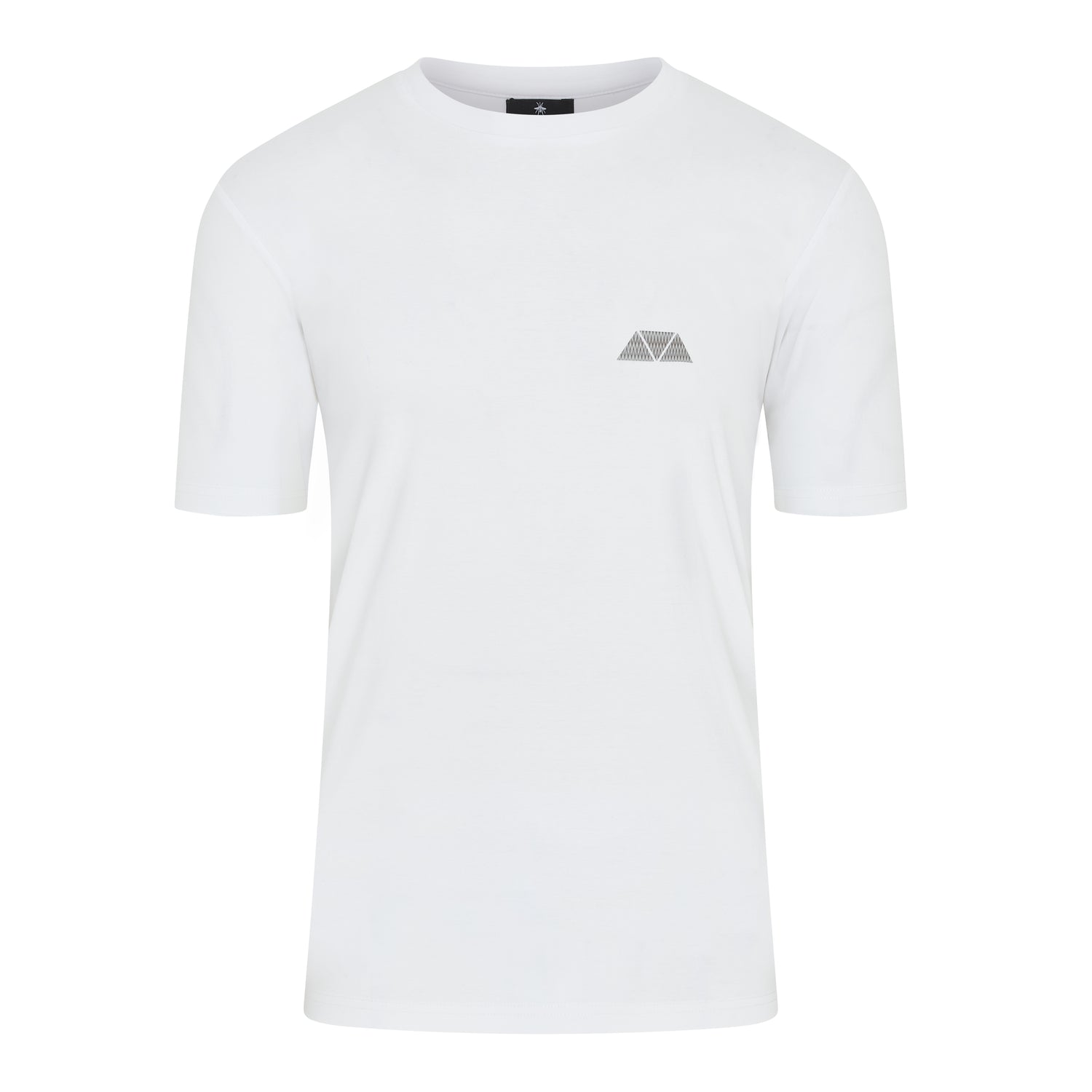 Azure Triangle T Shirt - White/ Grey Triangle