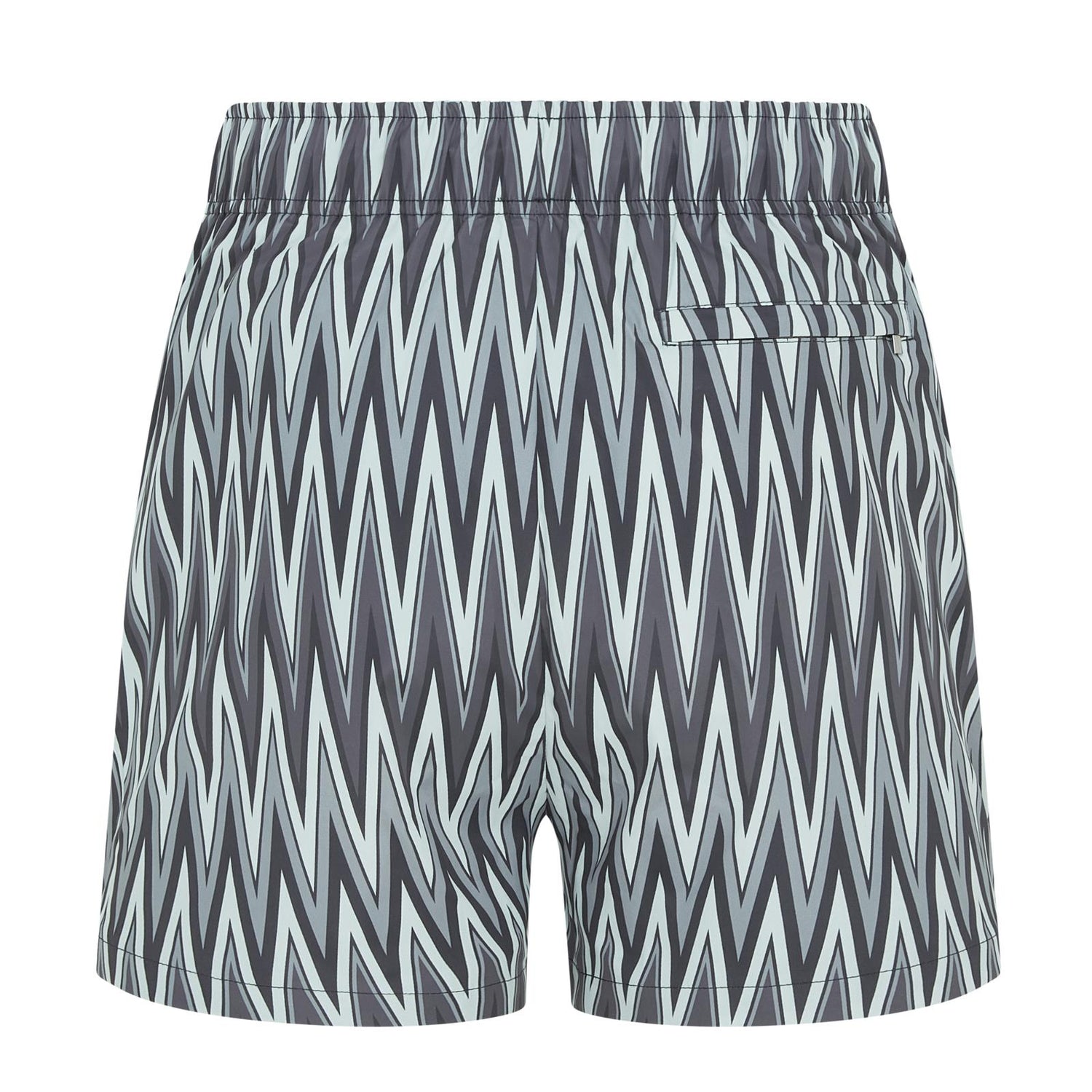 Zig Zag Shorts - Grey & White